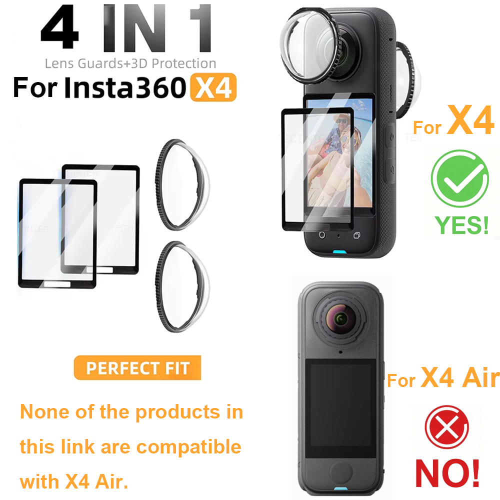 Insta360 Camera X4 - Capa Protetora de Lente para Insta360