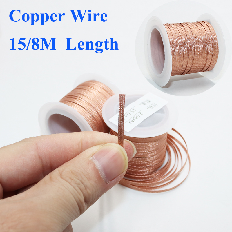 Solder Wick Braid - Fio de cobre 15/8m comprimento 2.0/2.5/3mm