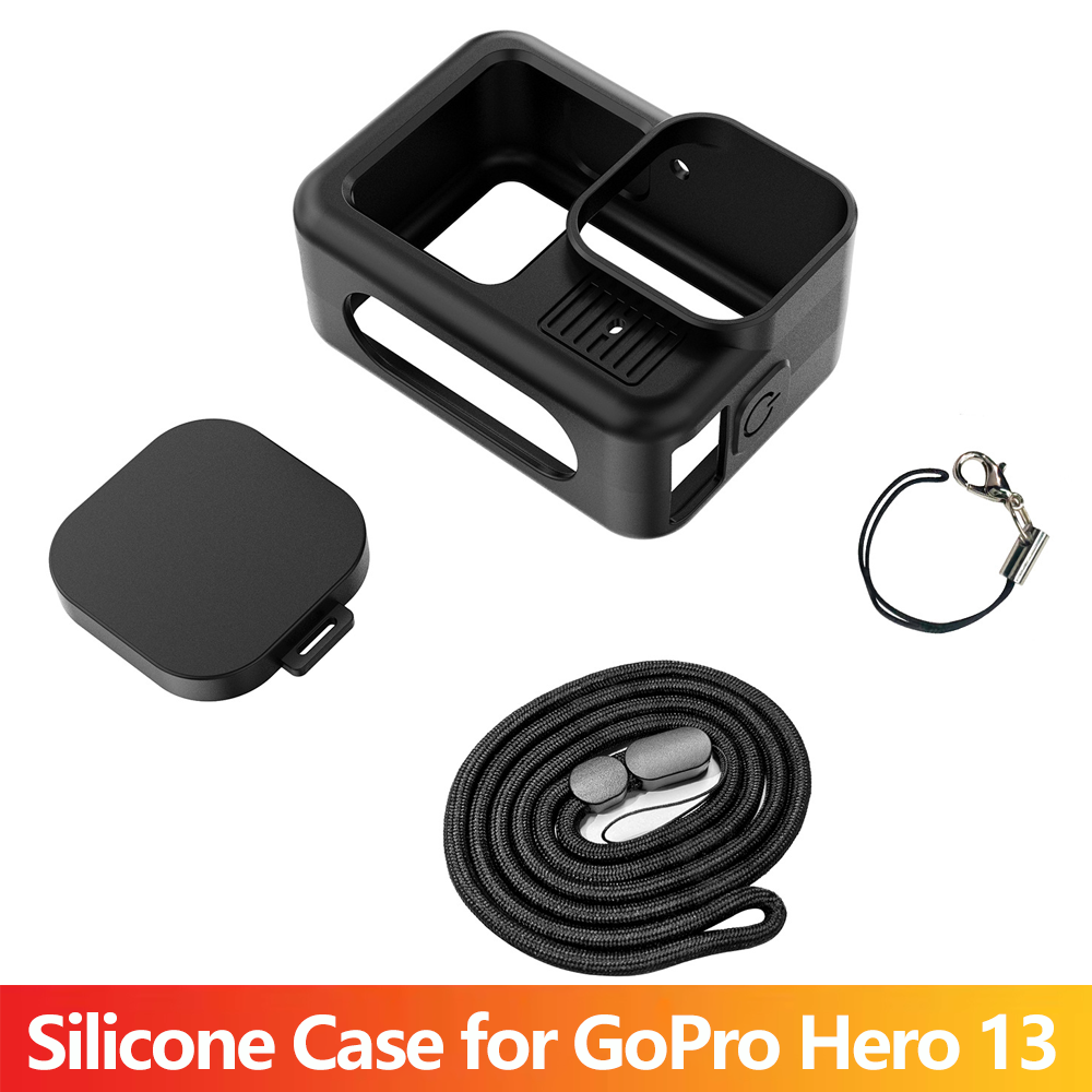 Gopro Action Camera Hero 13 Black - Capa Protetora de Silicone com Alça