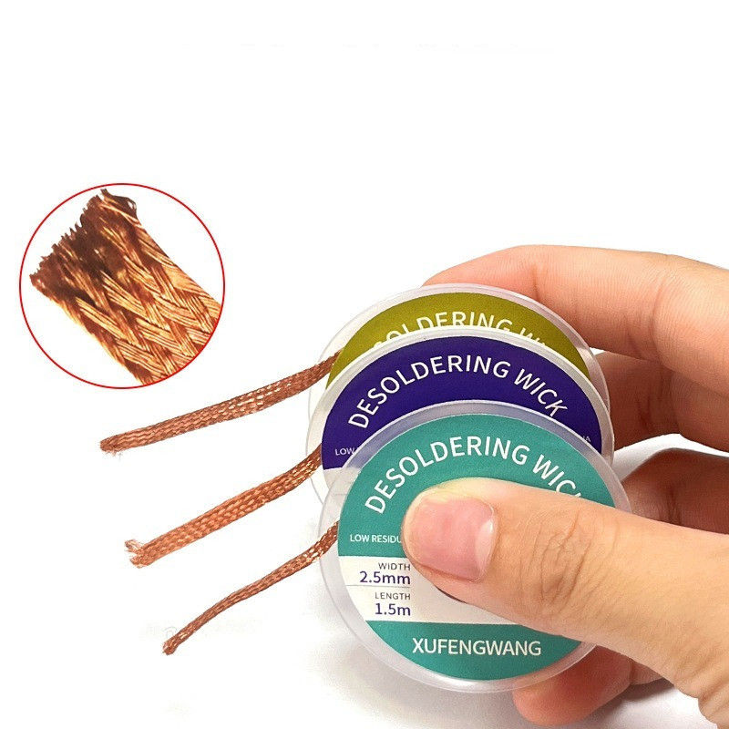 0.8-4mm 1.5m desoldering tranç - Solder Wick Braid avaliação e preço